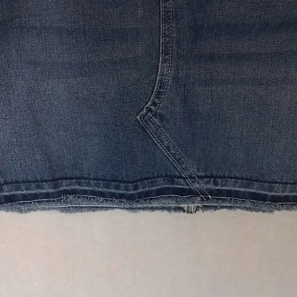 OshKosh Denim Mini Skirt Size 14‎ in Light Wash w/ Distressing